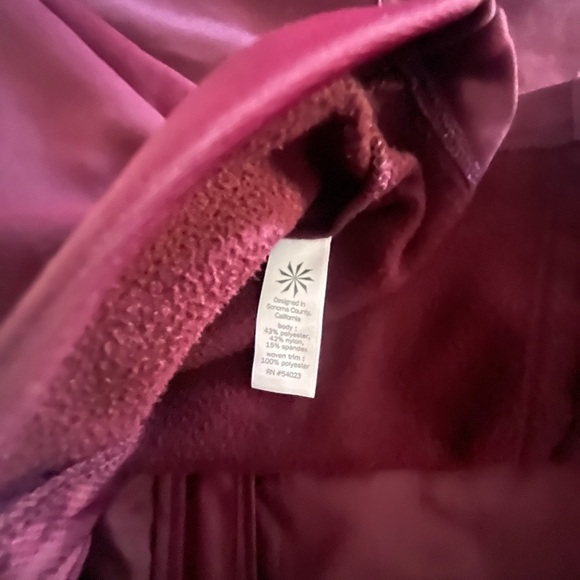 Athleta Burgundy Hooded Jacket - Picture 6 of 8